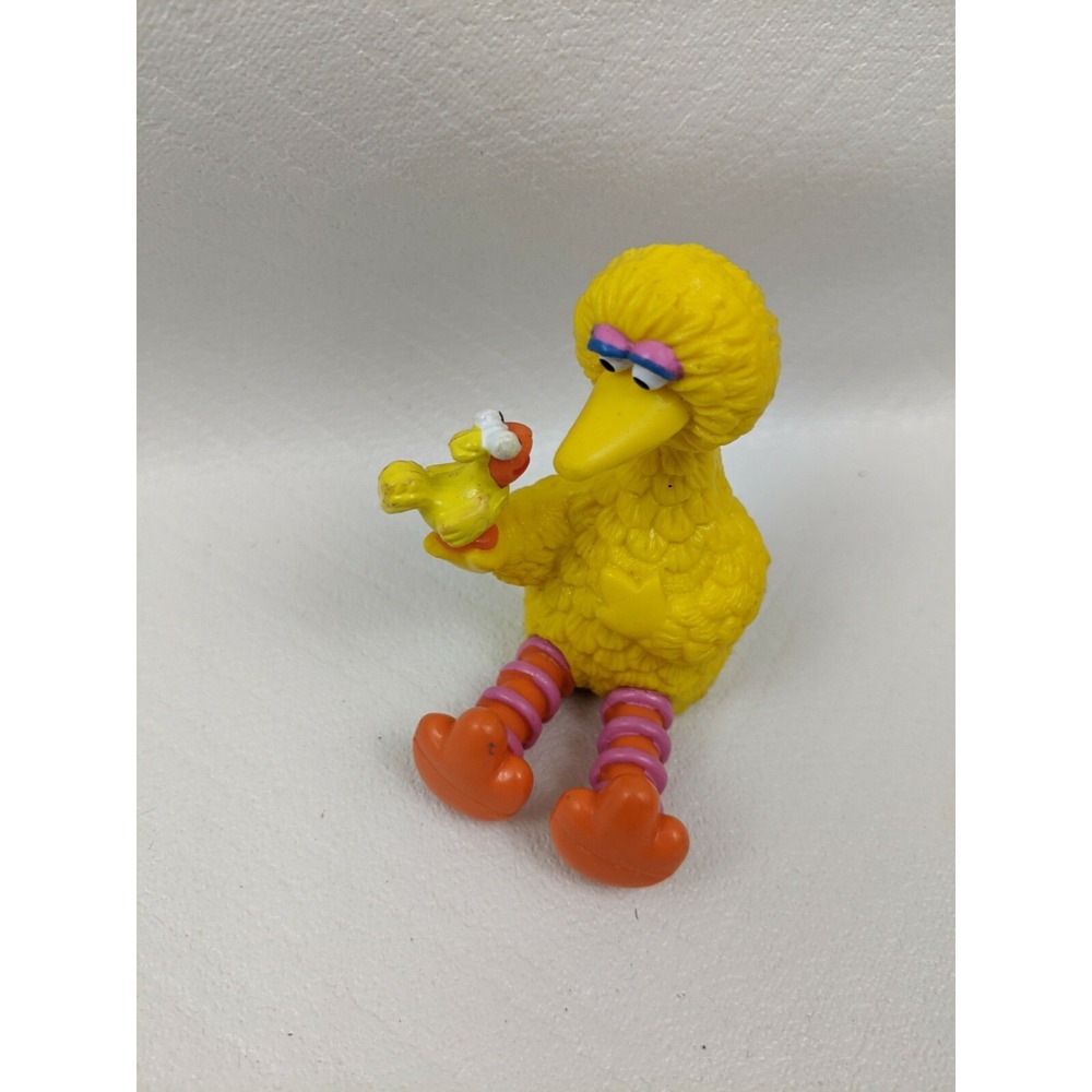 VINTAGE SESAME STREET BIG BIRD LITTLE BIRD PVC FIGURE APPLAUSE